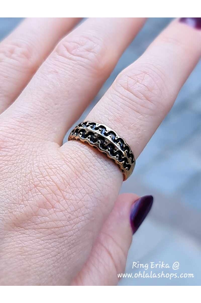 Bronze Viking Jewellery Ring Erika