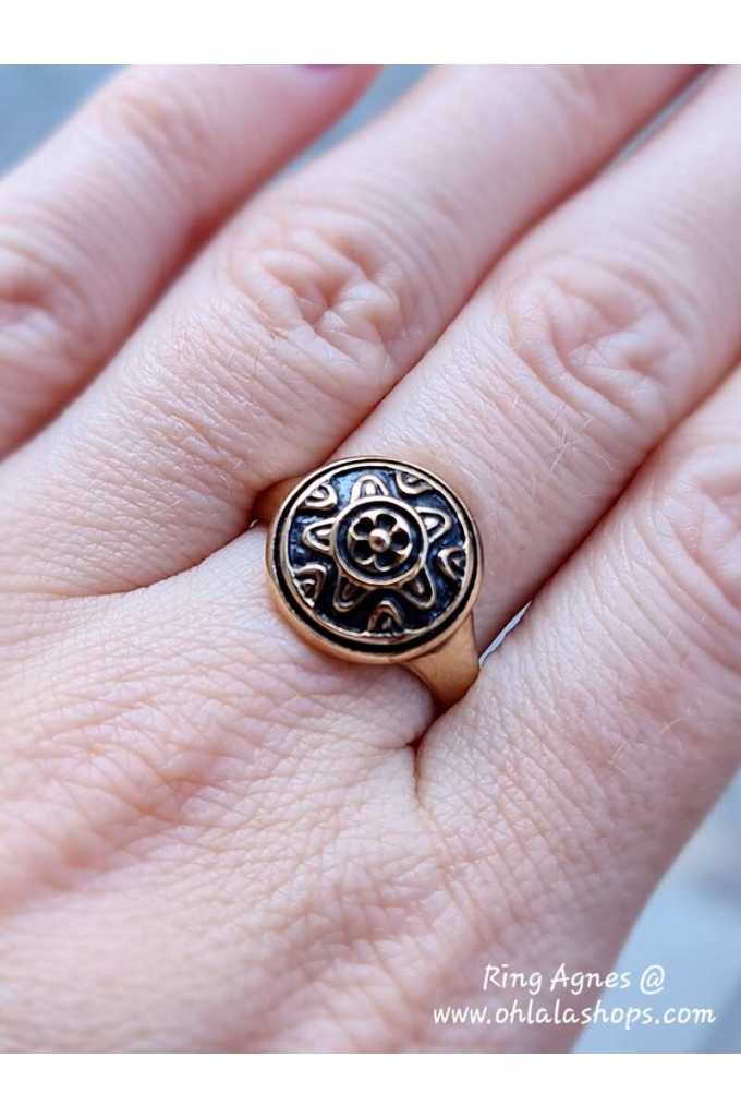 Bronze Viking Jewellery Ring Agnes