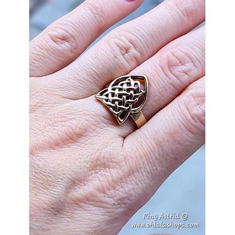 Bronze Viking Jewellery Ring Astrid