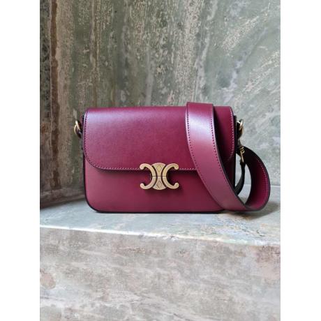 Genuine Italian Leather shoulder/crossbody bag Enna burgundy - BP-23069