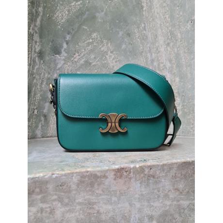 Genuine Italian Leather shoulder/crossbody bag Enna teal - BP-23069