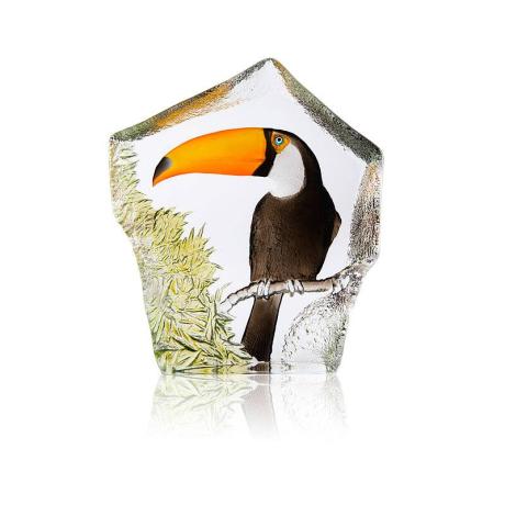 Mats Jonasson Crystal - LIMITED EDITION - WILDLIFE PAINTED - Toucan - 34283