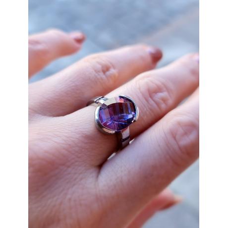 Amelia Oval Amethyst Silver Ring